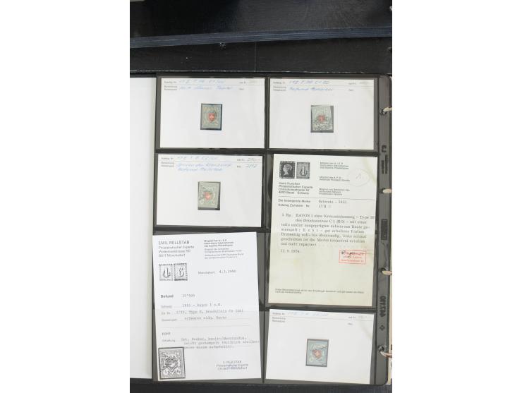1845/1955, interessante ungebrauchte/postfrische und gestempelte Partie, alles sauber auf Verkäufskärtchen vorbeitet, dabei u