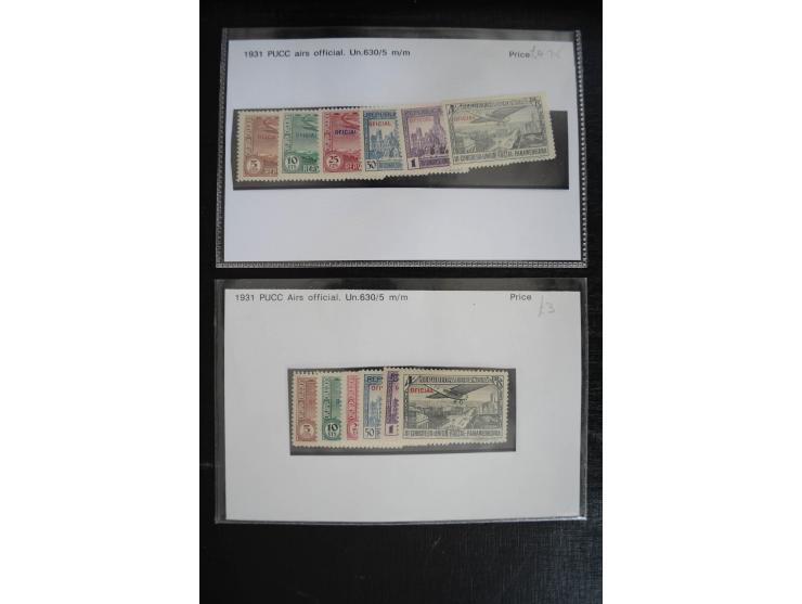 1920/53, reichhaltige Lagerpartie Luftpostausgaben mit auch einigen Abarten, dabei u.a. auch mehrfach Mi. 985-87