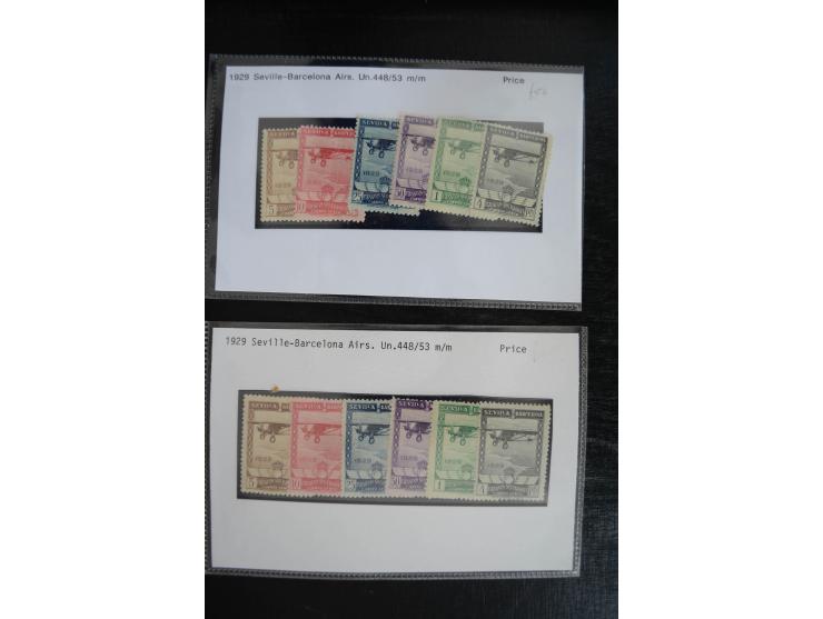 1920/53, reichhaltige Lagerpartie Luftpostausgaben mit auch einigen Abarten, dabei u.a. auch mehrfach Mi. 985-87