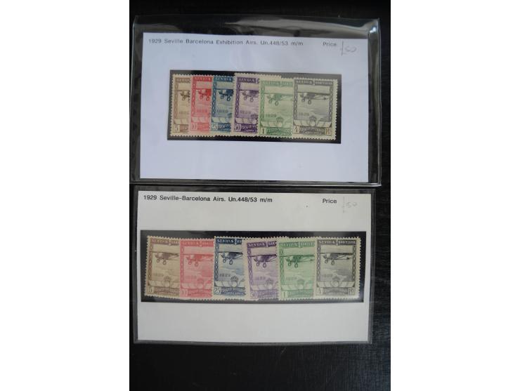 1920/53, reichhaltige Lagerpartie Luftpostausgaben mit auch einigen Abarten, dabei u.a. auch mehrfach Mi. 985-87