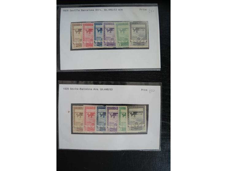1920/53, reichhaltige Lagerpartie Luftpostausgaben mit auch einigen Abarten, dabei u.a. auch mehrfach Mi. 985-87