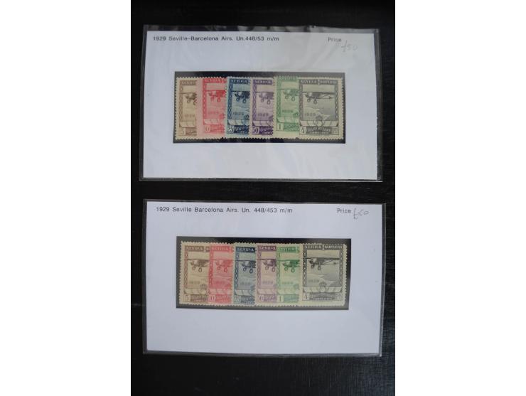 1920/53, reichhaltige Lagerpartie Luftpostausgaben mit auch einigen Abarten, dabei u.a. auch mehrfach Mi. 985-87