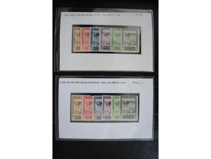 1920/53, reichhaltige Lagerpartie Luftpostausgaben mit auch einigen Abarten, dabei u.a. auch mehrfach Mi. 985-87