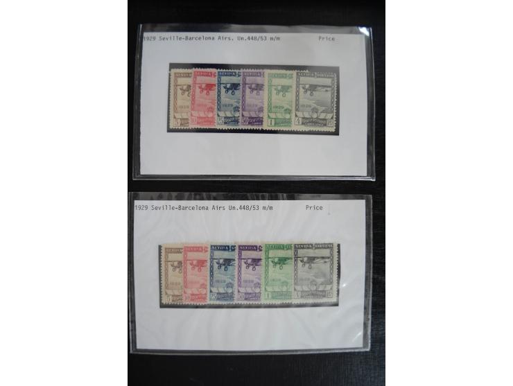 1920/53, reichhaltige Lagerpartie Luftpostausgaben mit auch einigen Abarten, dabei u.a. auch mehrfach Mi. 985-87