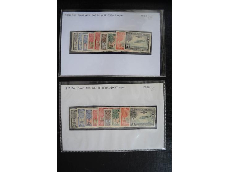 1920/53, reichhaltige Lagerpartie Luftpostausgaben mit auch einigen Abarten, dabei u.a. auch mehrfach Mi. 985-87