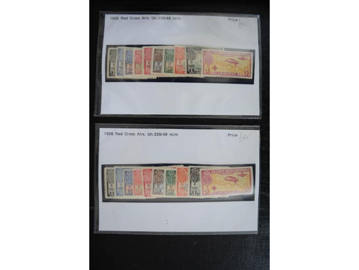 1920/53, reichhaltige Lagerpartie Luftpostausgaben mit auch einigen Abarten, dabei u.a. auch mehrfach Mi. 985-87