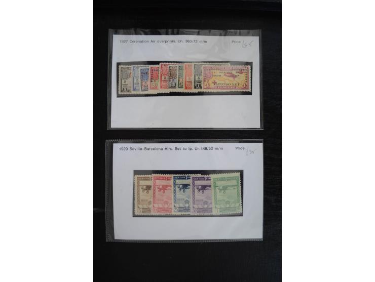 1920/53, reichhaltige Lagerpartie Luftpostausgaben mit auch einigen Abarten, dabei u.a. auch mehrfach Mi. 985-87