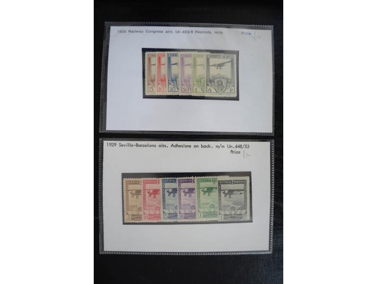 1920/53, reichhaltige Lagerpartie Luftpostausgaben mit auch einigen Abarten, dabei u.a. auch mehrfach Mi. 985-87