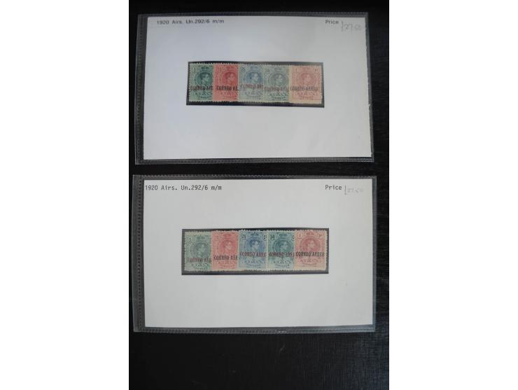 1920/53, reichhaltige Lagerpartie Luftpostausgaben mit auch einigen Abarten, dabei u.a. auch mehrfach Mi. 985-87