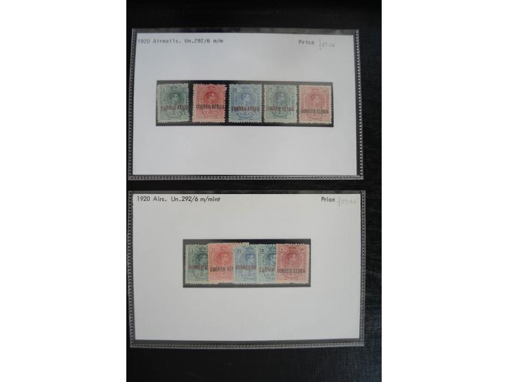 1920/53, reichhaltige Lagerpartie Luftpostausgaben mit auch einigen Abarten, dabei u.a. auch mehrfach Mi. 985-87
