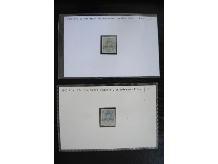 1920/53, reichhaltige Lagerpartie Luftpostausgaben mit auch einigen Abarten, dabei u.a. auch mehrfach Mi. 985-87