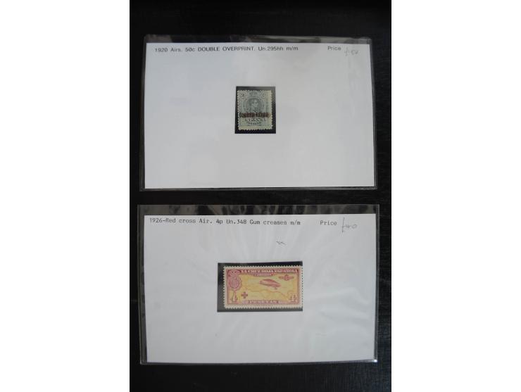 1920/53, reichhaltige Lagerpartie Luftpostausgaben mit auch einigen Abarten, dabei u.a. auch mehrfach Mi. 985-87