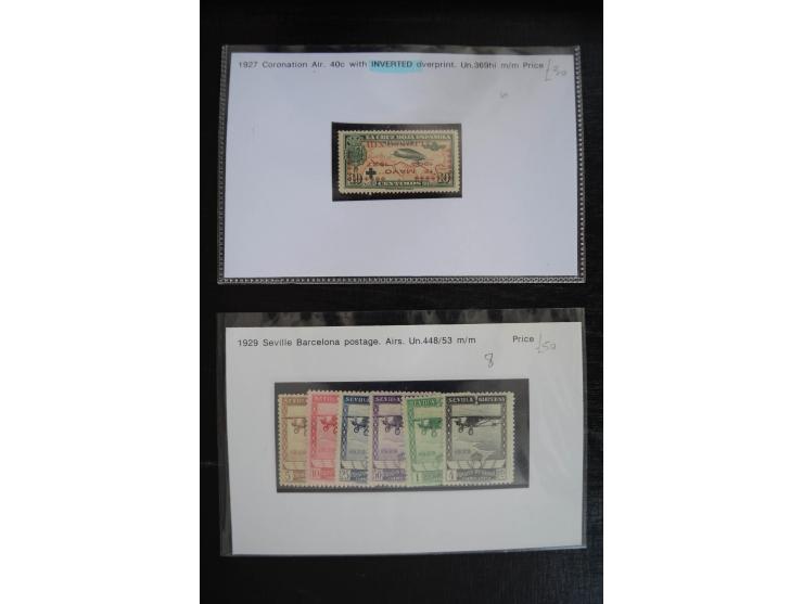 1920/53, reichhaltige Lagerpartie Luftpostausgaben mit auch einigen Abarten, dabei u.a. auch mehrfach Mi. 985-87