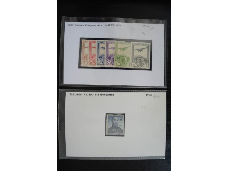1920/53, reichhaltige Lagerpartie Luftpostausgaben mit auch einigen Abarten, dabei u.a. auch mehrfach Mi. 985-87