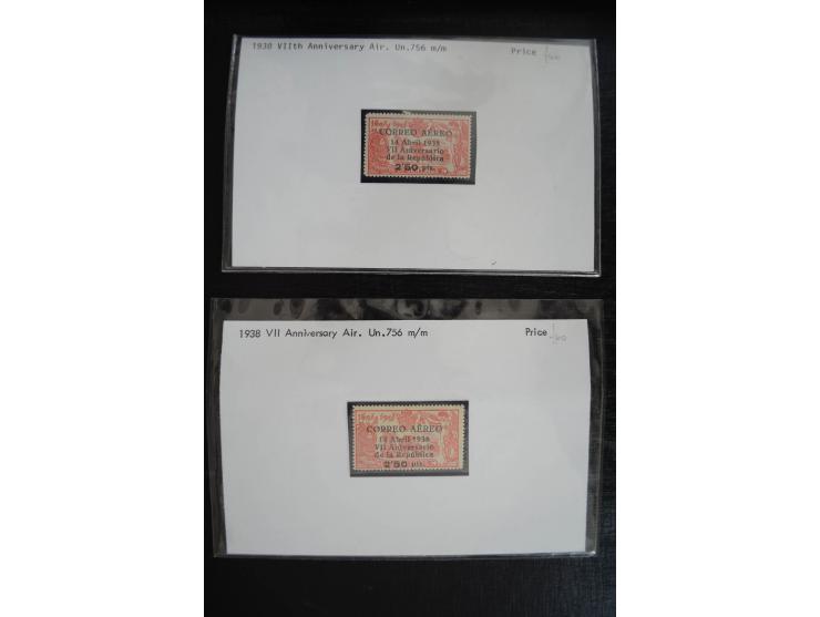 1920/53, reichhaltige Lagerpartie Luftpostausgaben mit auch einigen Abarten, dabei u.a. auch mehrfach Mi. 985-87
