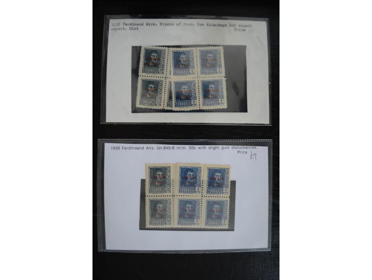 1920/53, reichhaltige Lagerpartie Luftpostausgaben mit auch einigen Abarten, dabei u.a. auch mehrfach Mi. 985-87