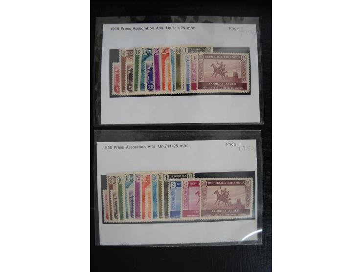 1920/53, reichhaltige Lagerpartie Luftpostausgaben mit auch einigen Abarten, dabei u.a. auch mehrfach Mi. 985-87