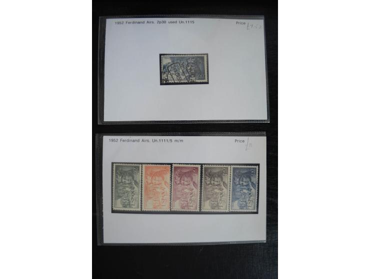 1920/53, reichhaltige Lagerpartie Luftpostausgaben mit auch einigen Abarten, dabei u.a. auch mehrfach Mi. 985-87