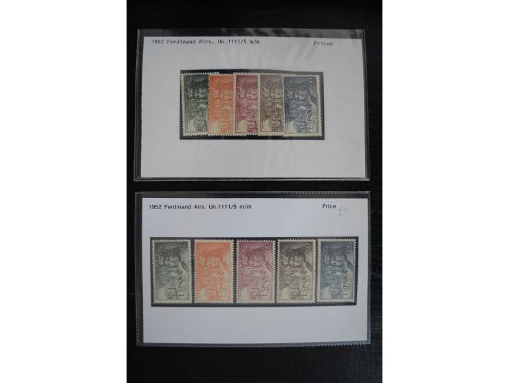 1920/53, reichhaltige Lagerpartie Luftpostausgaben mit auch einigen Abarten, dabei u.a. auch mehrfach Mi. 985-87