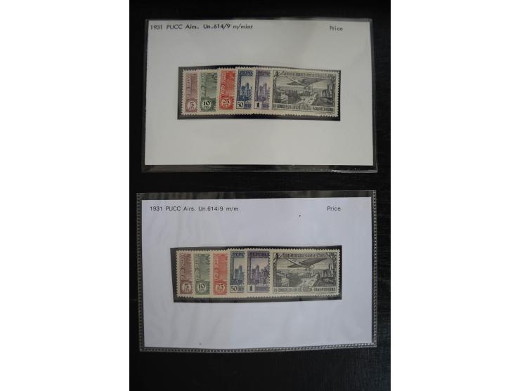 1920/53, reichhaltige Lagerpartie Luftpostausgaben mit auch einigen Abarten, dabei u.a. auch mehrfach Mi. 985-87
