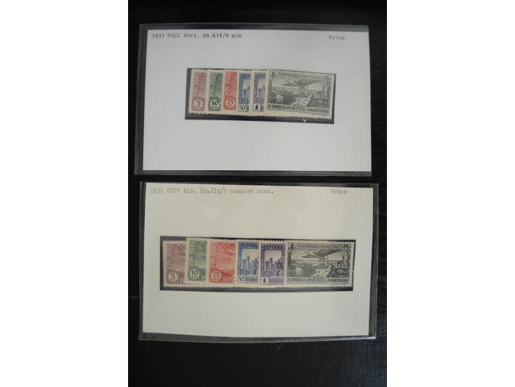 1920/53, reichhaltige Lagerpartie Luftpostausgaben mit auch einigen Abarten, dabei u.a. auch mehrfach Mi. 985-87