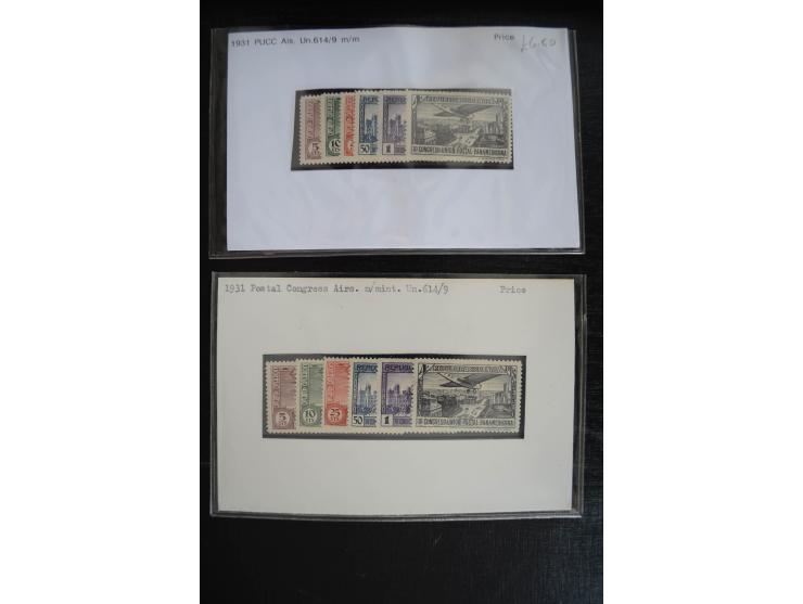 1920/53, reichhaltige Lagerpartie Luftpostausgaben mit auch einigen Abarten, dabei u.a. auch mehrfach Mi. 985-87