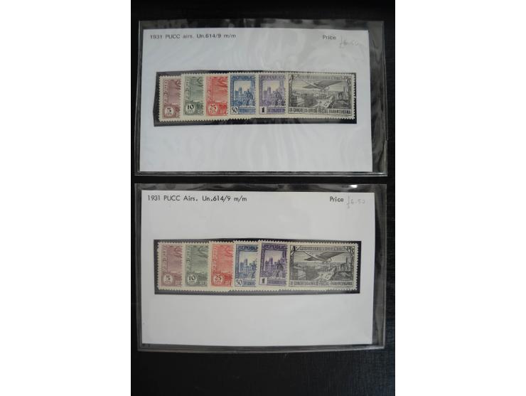 1920/53, reichhaltige Lagerpartie Luftpostausgaben mit auch einigen Abarten, dabei u.a. auch mehrfach Mi. 985-87
