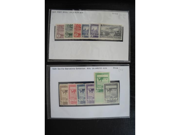 1920/53, reichhaltige Lagerpartie Luftpostausgaben mit auch einigen Abarten, dabei u.a. auch mehrfach Mi. 985-87