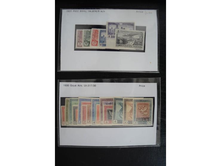 1920/53, reichhaltige Lagerpartie Luftpostausgaben mit auch einigen Abarten, dabei u.a. auch mehrfach Mi. 985-87