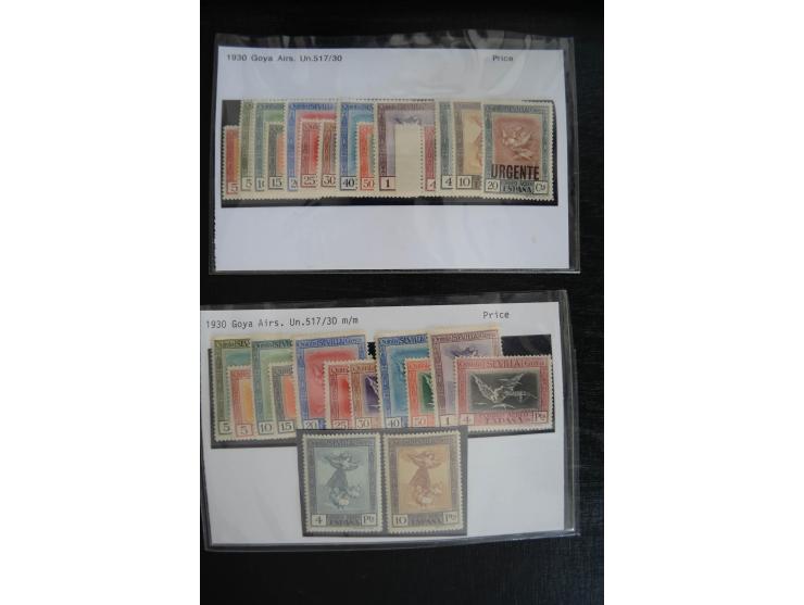 1920/53, reichhaltige Lagerpartie Luftpostausgaben mit auch einigen Abarten, dabei u.a. auch mehrfach Mi. 985-87