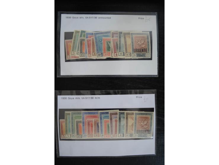 1920/53, reichhaltige Lagerpartie Luftpostausgaben mit auch einigen Abarten, dabei u.a. auch mehrfach Mi. 985-87