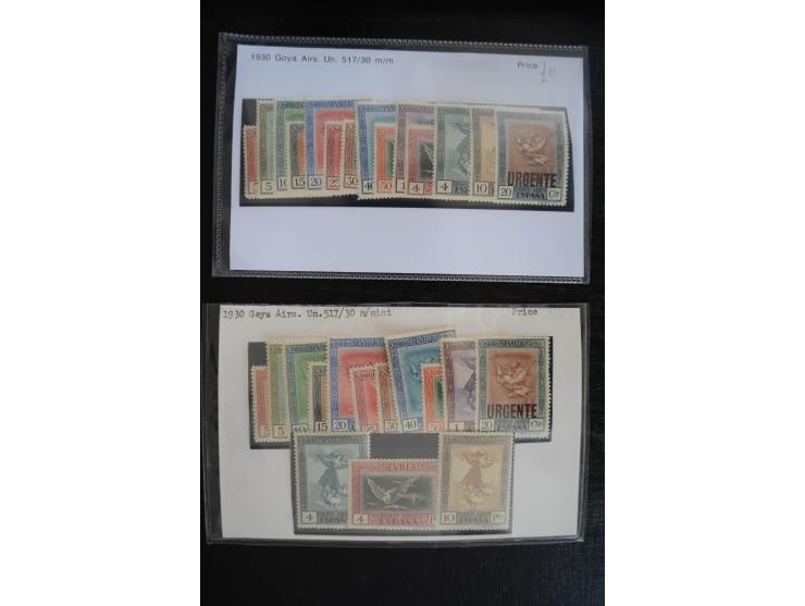 1920/53, reichhaltige Lagerpartie Luftpostausgaben mit auch einigen Abarten, dabei u.a. auch mehrfach Mi. 985-87