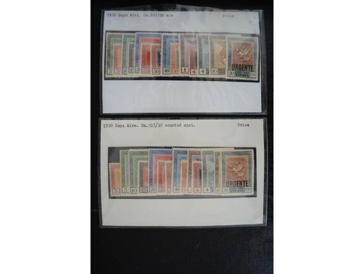 1920/53, reichhaltige Lagerpartie Luftpostausgaben mit auch einigen Abarten, dabei u.a. auch mehrfach Mi. 985-87