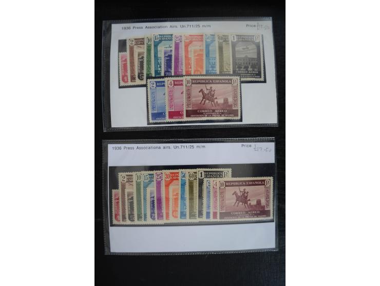 1920/53, reichhaltige Lagerpartie Luftpostausgaben mit auch einigen Abarten, dabei u.a. auch mehrfach Mi. 985-87