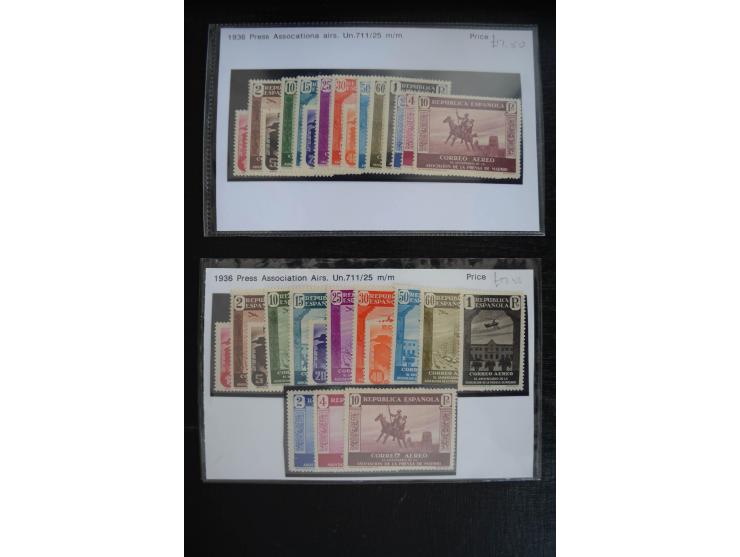 1920/53, reichhaltige Lagerpartie Luftpostausgaben mit auch einigen Abarten, dabei u.a. auch mehrfach Mi. 985-87