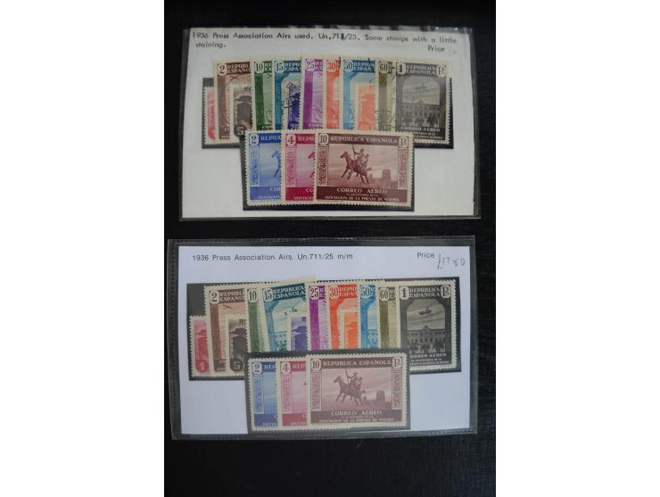 1920/53, reichhaltige Lagerpartie Luftpostausgaben mit auch einigen Abarten, dabei u.a. auch mehrfach Mi. 985-87