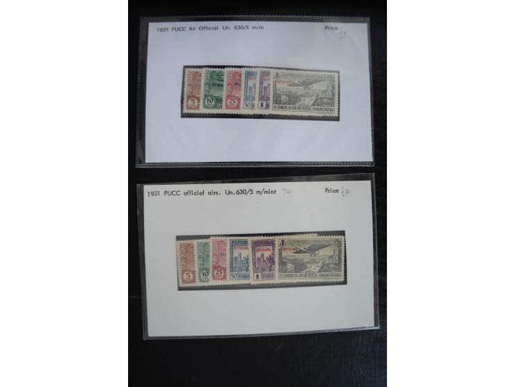 1920/53, reichhaltige Lagerpartie Luftpostausgaben mit auch einigen Abarten, dabei u.a. auch mehrfach Mi. 985-87