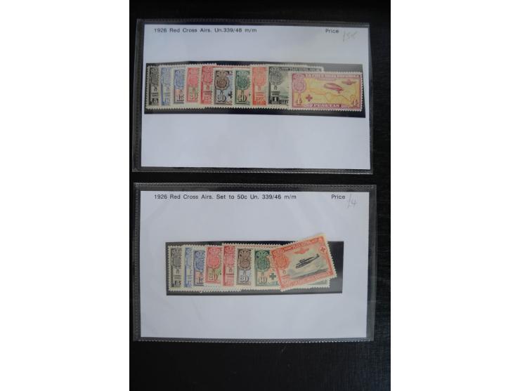 1920/53, reichhaltige Lagerpartie Luftpostausgaben mit auch einigen Abarten, dabei u.a. auch mehrfach Mi. 985-87