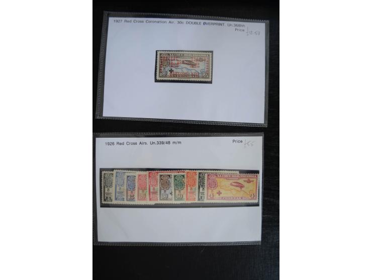 1920/53, reichhaltige Lagerpartie Luftpostausgaben mit auch einigen Abarten, dabei u.a. auch mehrfach Mi. 985-87