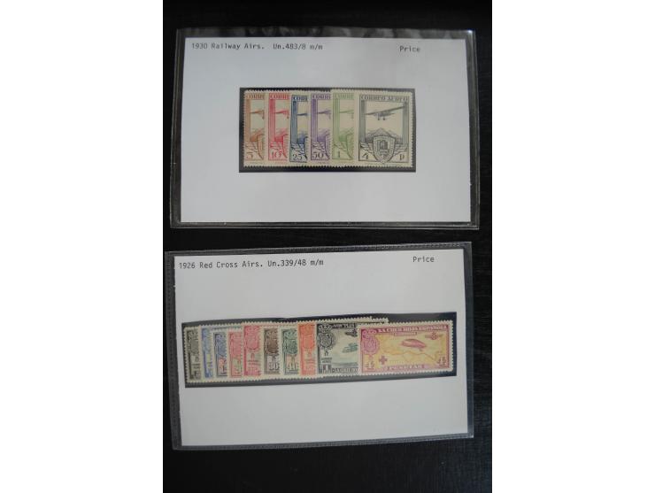 1920/53, reichhaltige Lagerpartie Luftpostausgaben mit auch einigen Abarten, dabei u.a. auch mehrfach Mi. 985-87