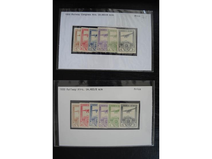 1920/53, reichhaltige Lagerpartie Luftpostausgaben mit auch einigen Abarten, dabei u.a. auch mehrfach Mi. 985-87