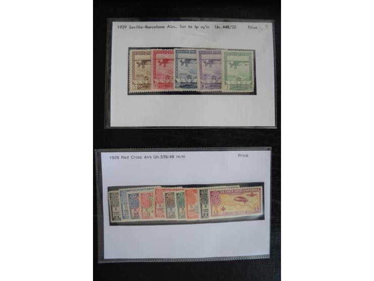 1920/53, reichhaltige Lagerpartie Luftpostausgaben mit auch einigen Abarten, dabei u.a. auch mehrfach Mi. 985-87