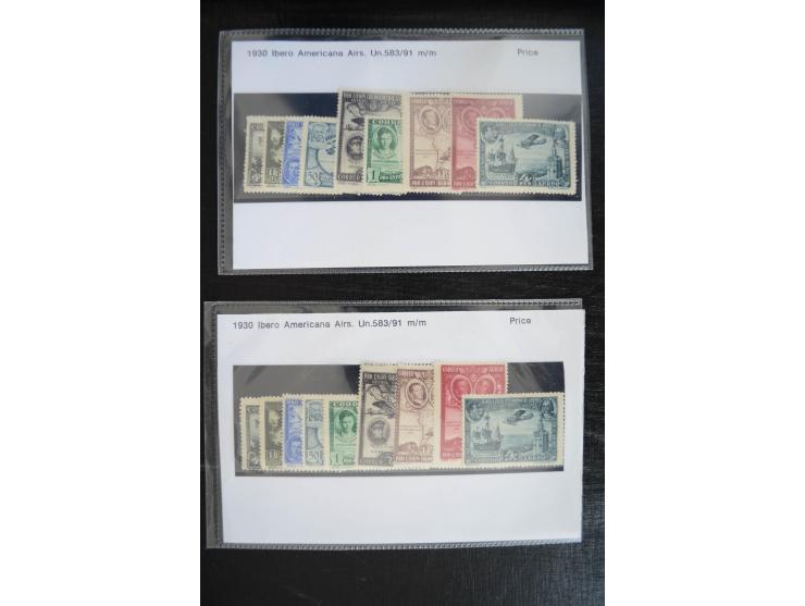 1920/53, reichhaltige Lagerpartie Luftpostausgaben mit auch einigen Abarten, dabei u.a. auch mehrfach Mi. 985-87