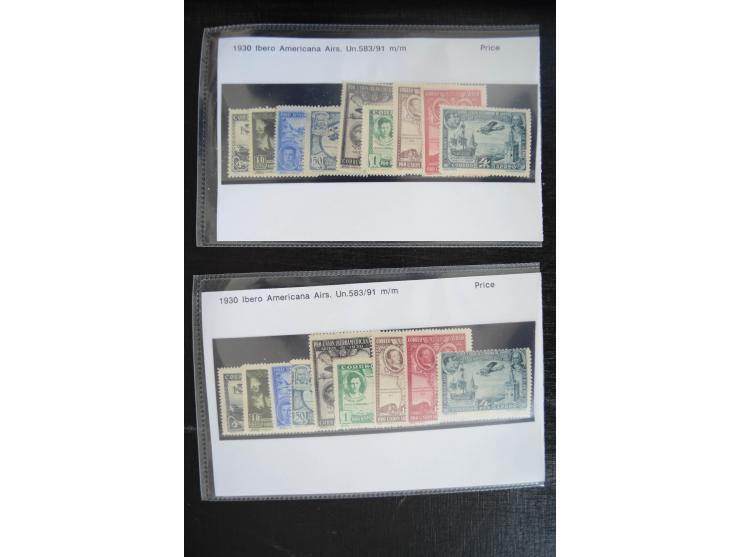 1920/53, reichhaltige Lagerpartie Luftpostausgaben mit auch einigen Abarten, dabei u.a. auch mehrfach Mi. 985-87