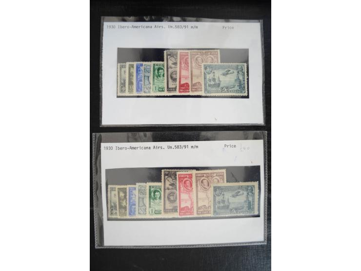 1920/53, reichhaltige Lagerpartie Luftpostausgaben mit auch einigen Abarten, dabei u.a. auch mehrfach Mi. 985-87