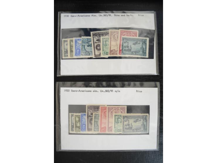 1920/53, reichhaltige Lagerpartie Luftpostausgaben mit auch einigen Abarten, dabei u.a. auch mehrfach Mi. 985-87