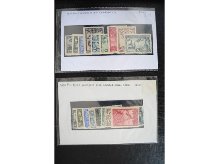 1920/53, reichhaltige Lagerpartie Luftpostausgaben mit auch einigen Abarten, dabei u.a. auch mehrfach Mi. 985-87
