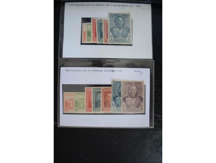 1920/53, reichhaltige Lagerpartie Luftpostausgaben mit auch einigen Abarten, dabei u.a. auch mehrfach Mi. 985-87