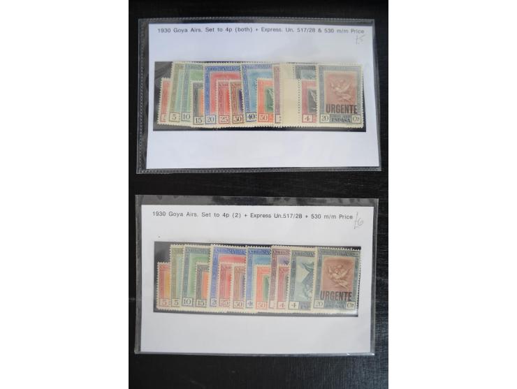 1920/53, reichhaltige Lagerpartie Luftpostausgaben mit auch einigen Abarten, dabei u.a. auch mehrfach Mi. 985-87