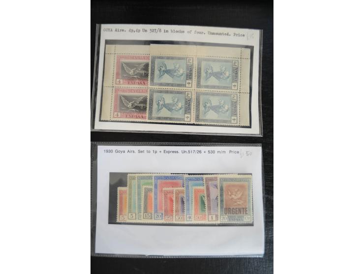 1920/53, reichhaltige Lagerpartie Luftpostausgaben mit auch einigen Abarten, dabei u.a. auch mehrfach Mi. 985-87